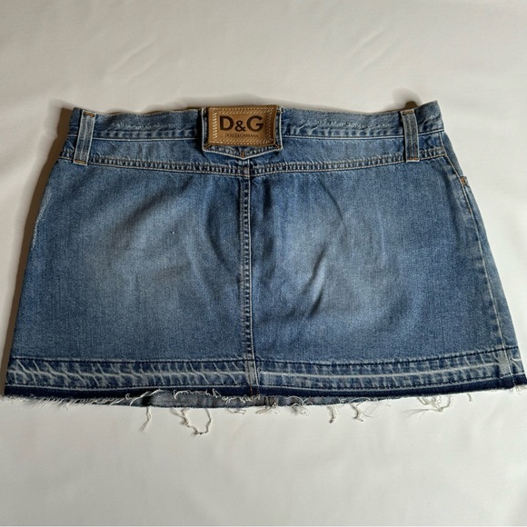 SOLD D&G Dolce & Gabbana Denim Skirt Italian Sz 46 - Picture 3 of 9